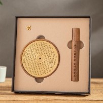 Heart Sutra Incense Holder Set – Incense Stick Base with Gift Box & Burning Set