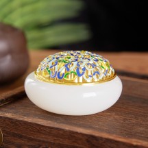Auspicious Cloud & Orchid Agarwood Incense Burner – Glass and Jade Aroma Censer