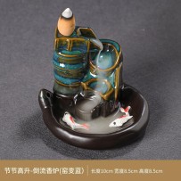 Backflow Incense Burner – Creative Home Decor Ceramic Art with Zen Style