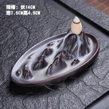 Backflow Incense Burner – Creative Home Decor Ceramic Art with Zen Style