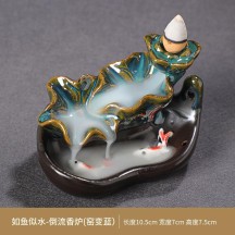 Backflow Incense Burner – Creative Home Decor Ceramic Art with Zen Style