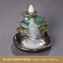 Backflow Incense Burner – Creative Home Decor Ceramic Art with Zen Style