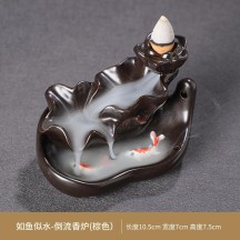 Backflow Incense Burner – Creative Home Decor Ceramic Art with Zen Style