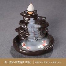 Backflow Incense Burner – Creative Home Decor Ceramic Art with Zen Style
