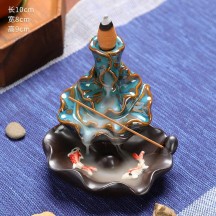 Backflow Incense Burner – Creative Home Decor Ceramic Art with Zen Style