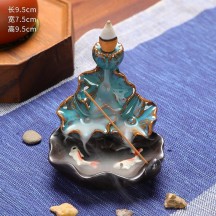 Backflow Incense Burner – Creative Home Decor Ceramic Art with Zen Style