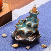 Backflow Incense Burner – Creative Home Decor Ceramic Art with Zen Style