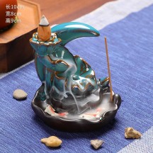Backflow Incense Burner – Creative Home Decor Ceramic Art with Zen Style
