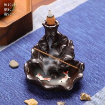 Backflow Incense Burner – Creative Home Decor Ceramic Art with Zen Style