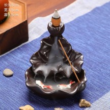 Backflow Incense Burner – Creative Home Decor Ceramic Art with Zen Style