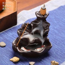 Backflow Incense Burner – Creative Home Decor Ceramic Art with Zen Style
