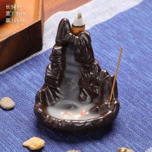 Backflow Incense Burner – Creative Home Decor Ceramic Art with Zen Style
