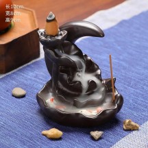 Backflow Incense Burner – Creative Home Decor Ceramic Art with Zen Style