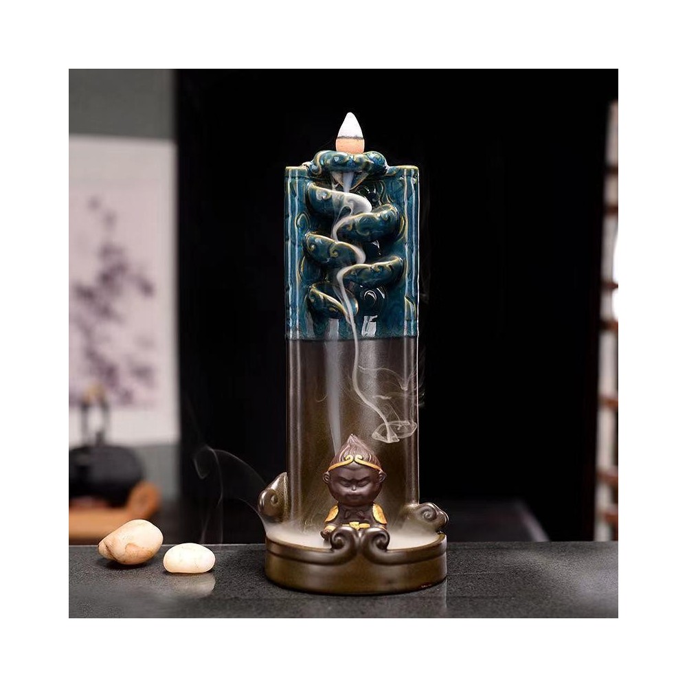 Backflow Incense Burner “Wukong” – Creative Ceramic Aromatherapy and Decorative Item Backflow Incense Burner “Wukong” – Creative Ceramic Aromatherapy and Decorative Item