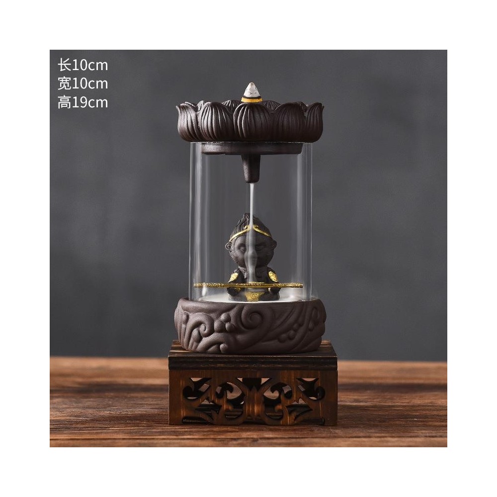 Backflow Incense Burner Windproof Cover – Sandalwood Incense Burner “Wukong” Incense Tower Backflow Incense Burner Windproof Cover – Sandalwood Incense Burner “Wukong” Incense Tower
