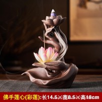 Ceramic Backflow Incense Burner – Buddha’s Hand Creative Home Agarwood Aromatherapy Censer