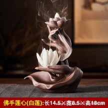 Ceramic Backflow Incense Burner – Buddha’s Hand Creative Home Agarwood Aromatherapy Censer