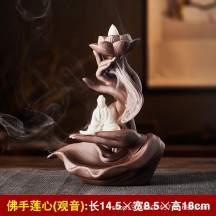 Ceramic Backflow Incense Burner – Buddha’s Hand Creative Home Agarwood Aromatherapy Censer