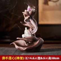 Ceramic Backflow Incense Burner – Buddha’s Hand Creative Home Agarwood Aromatherapy Censer