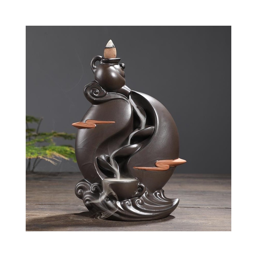 Zisha Backflow Incense Burner – "Mountain Stream" Creative Aromatherapy Decor with Smoke-Watching Effect Zisha Backflow Incense Burner – "Mountain Stream" Creative Aromatherapy Decor with Smoke-Watching Effect