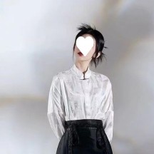 Black Modern Hanfu Set – Stand-Collar Shirt with Horse-Face Skirt for Women