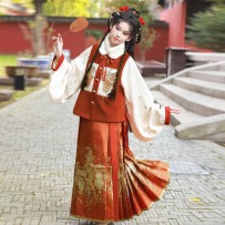 Women's Hanfu Set – Chinese Style Outfit with Han Elements and Horse-Face Skirt