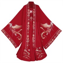 Women's Hanfu with Exquisite Embroidery – Cross-Collar Wide-Sleeve Top and High-Waisted Ruqun Skirt