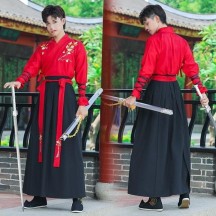Hanfu Outfit Set – Traditional Chinese Couple Costume, Unisex Plus Size