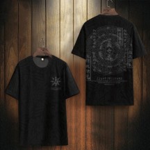 Chinese-Style Tai Chi Print Short-Sleeve T-Shirt – Plus Size, Breathable, Crew Neck