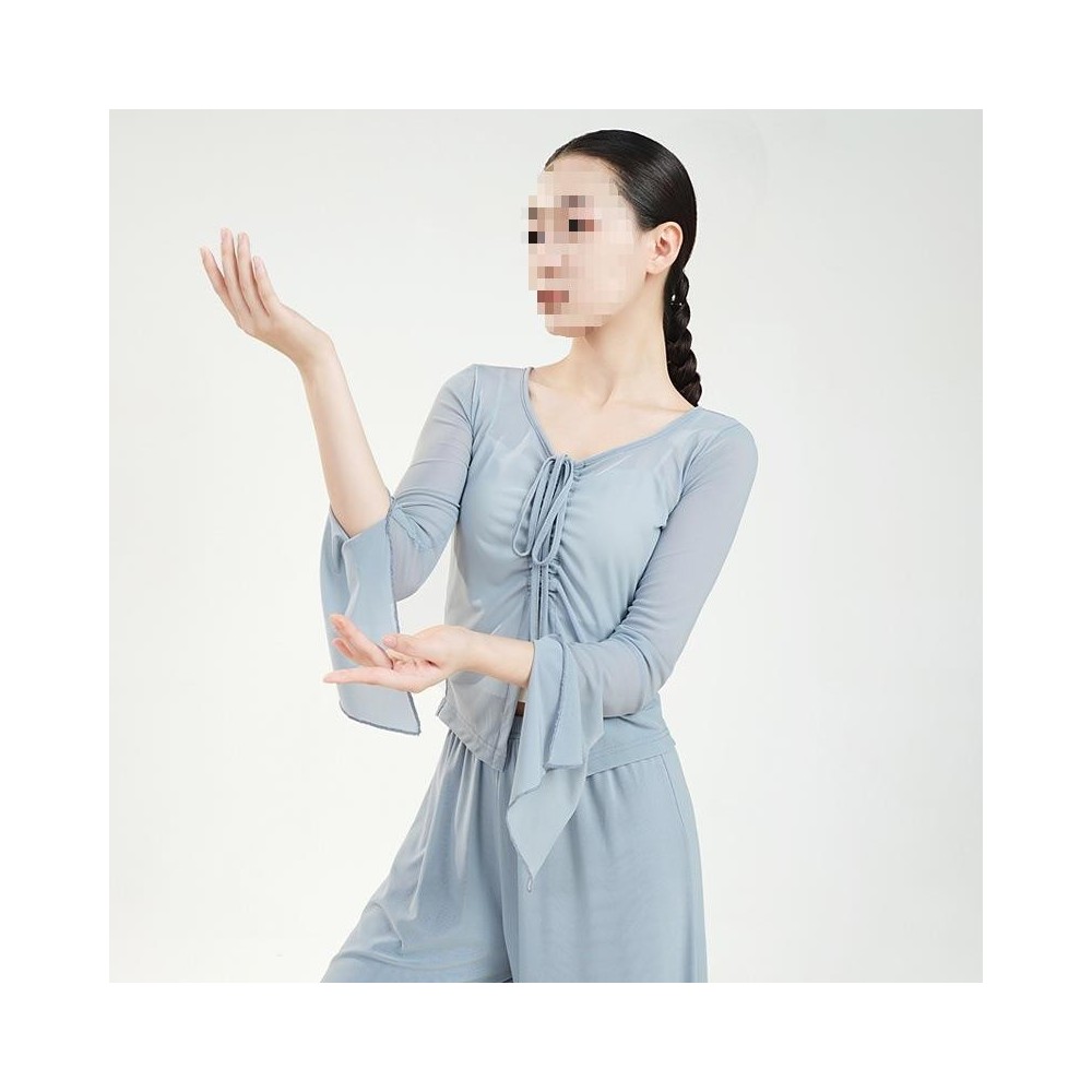 Classical Dance Practice Top for Women – Sheer Dancewear Blouse Classical Dance Practice Top for Women – Sheer Dancewear Blouse