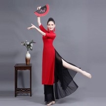 Chinese Training Outfit, Flowing Yoga and Dance Dress, Qipao
