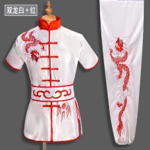 Chinese Kung Fu Suits - Dragon Embroidered Performance Costumes for Youth Competitions