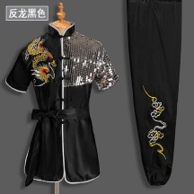 Chinese Kung Fu Suits - Dragon Embroidered Performance Costumes for Youth Competitions