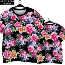 Northeast Floral Ethnic-Style Peony Festive Quick-Dry Short-Sleeve Shirt