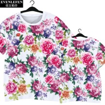 Northeast Floral Ethnic-Style Peony Festive Quick-Dry Short-Sleeve Shirt