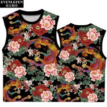 Northeast Floral Ethnic-Style Peony Festive Quick-Dry Short-Sleeve Shirt