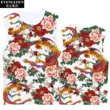 Northeast Floral Ethnic-Style Peony Festive Quick-Dry Short-Sleeve Shirt
