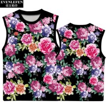 Northeast Floral Ethnic-Style Peony Festive Quick-Dry Short-Sleeve Shirt