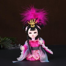 Handmade Silk Figurine Ornament – Peking Opera Mask and Character