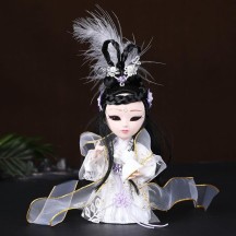 Handmade Silk Figurine Ornament – Peking Opera Mask and Character