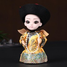 Handmade Silk Figurine Ornament – Peking Opera Mask and Character