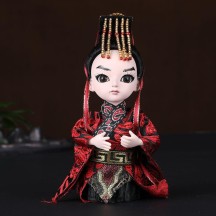 Handmade Silk Figurine Ornament – Peking Opera Mask and Character