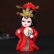 Handmade Silk Figurine Ornament – Peking Opera Mask and Character