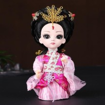 Handmade Silk Figurine Ornament – Peking Opera Mask and Character