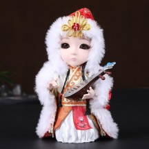 Handmade Silk Figurine Ornament – Peking Opera Mask and Character