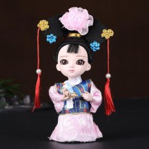 Handmade Silk Figurine Ornament – Peking Opera Mask and Character