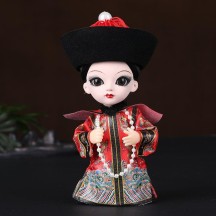 Handmade Silk Figurine Ornament – Peking Opera Mask and Character