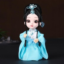 Handmade Silk Figurine Ornament – Peking Opera Mask and Character