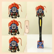 Peking Opera Doll, Face-Changing Pen, Face Paint Pen, Plush Doll