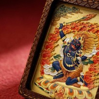 Tibetan Thangka with Qingshuo copper carving